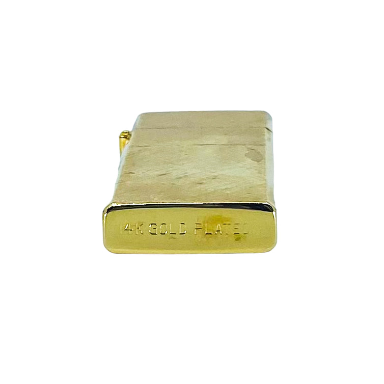 Vintage 14kt Gold Plated Slim Butane Lighter, New