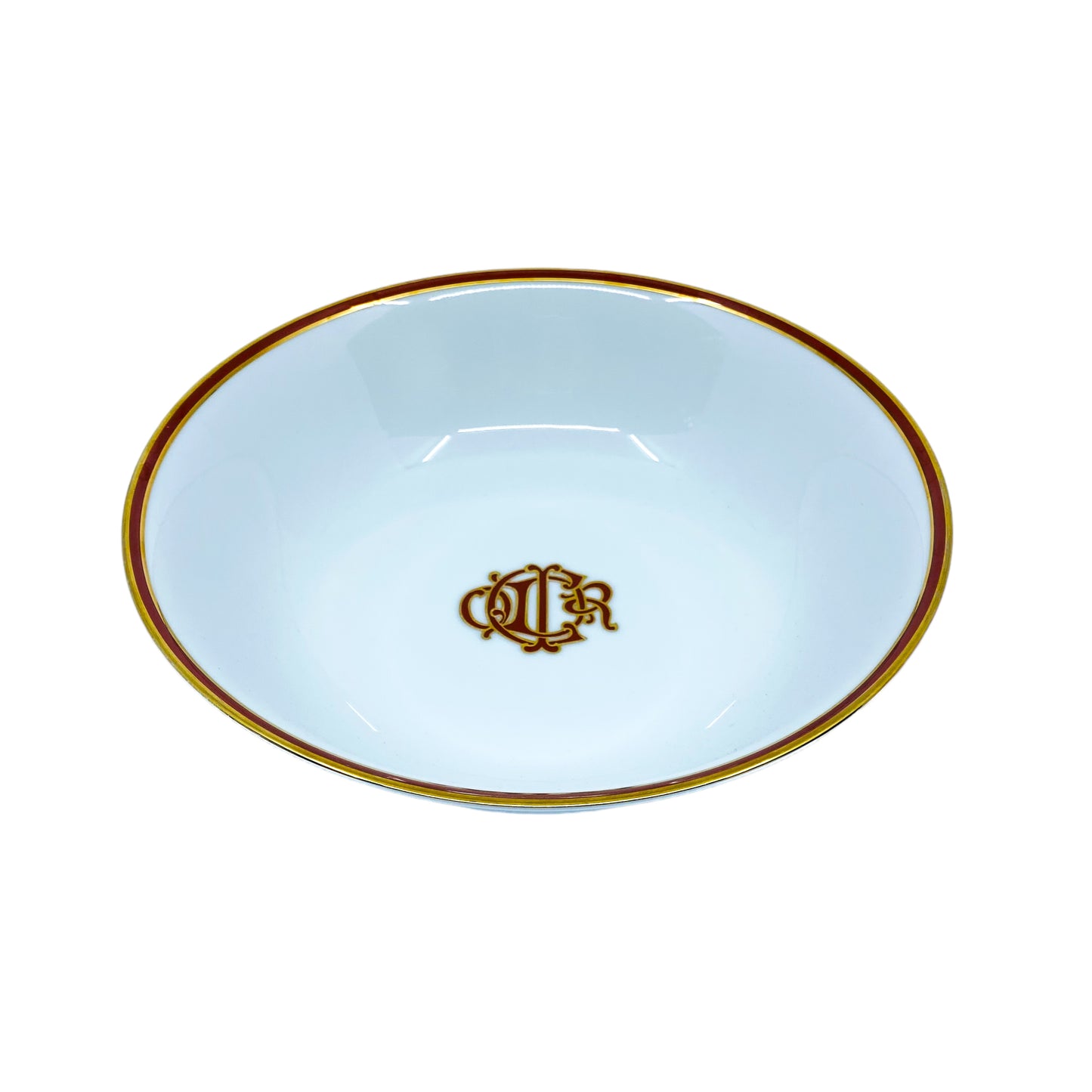 Christian Dior Fine China Red Monogram Bowl