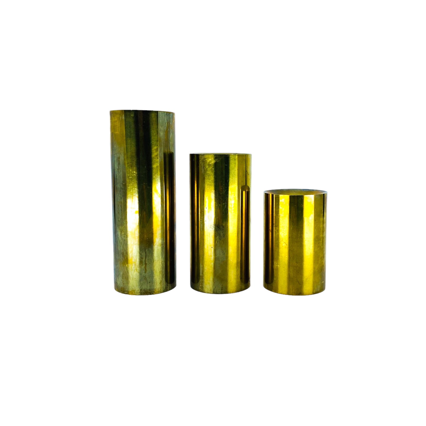 Vintage Brass Votive / Taper Lites Candlestick Holders, Set of 3