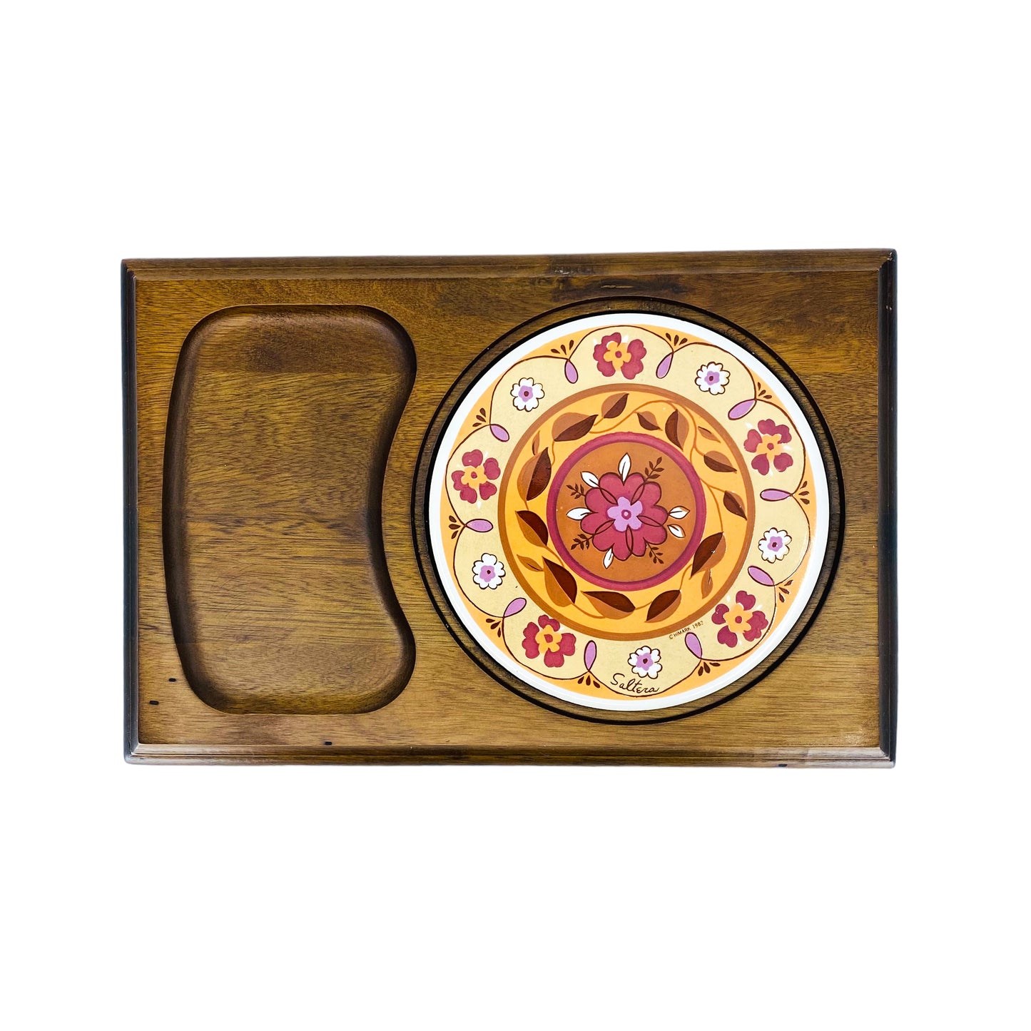 Vintage Himark Saltera Cloche & Cheese Board, 1982