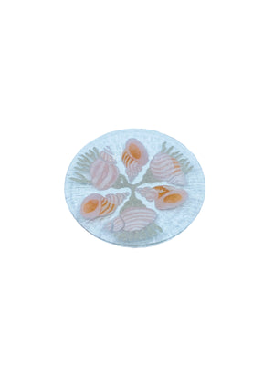 Fused Glass Pink Seashell Plate
