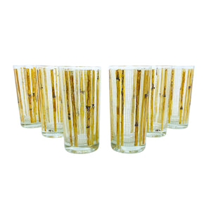 1970’s Cera for Neiman Marcus Bamboo Tom Collins Glasses, Set of 6