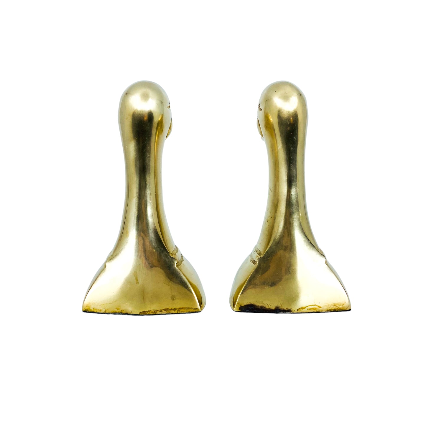 Vintage Brass Mallard Duck Bookends
