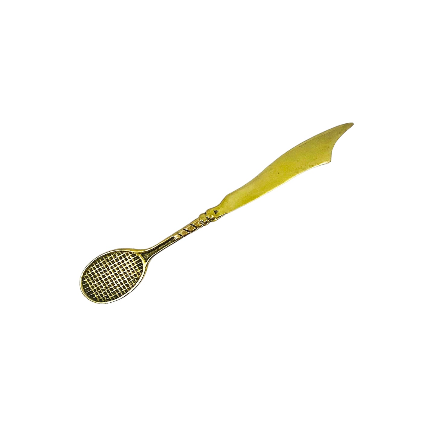 Brass Tennis Racket Letter Opener