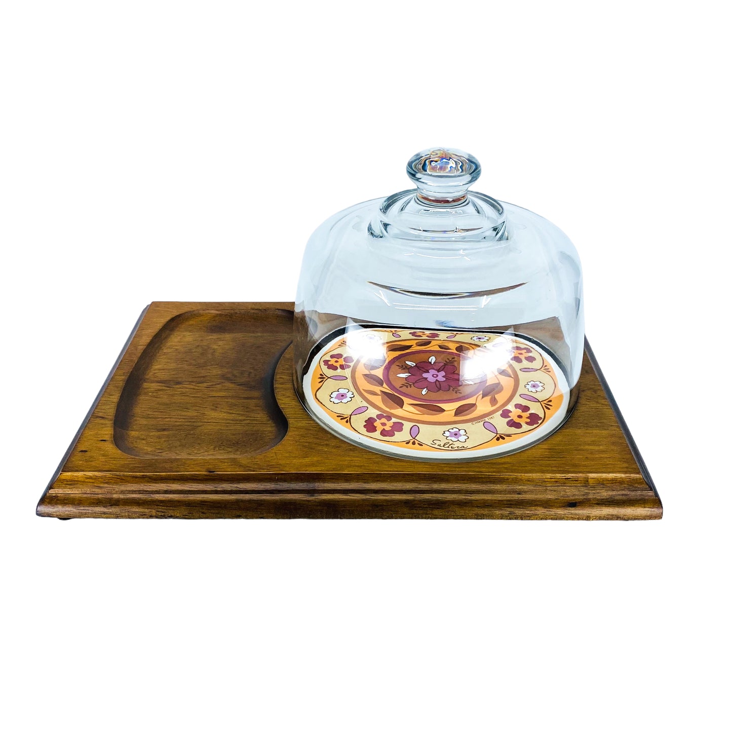 Vintage Himark Saltera Cloche & Cheese Board, 1982