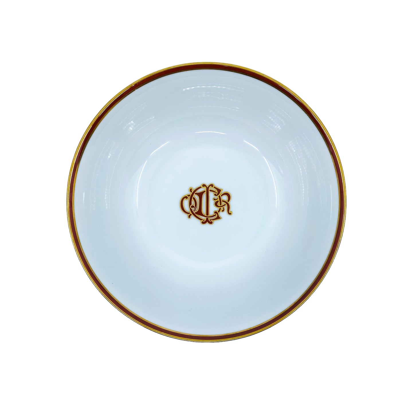 Christian Dior Fine China Red Monogram Bowl