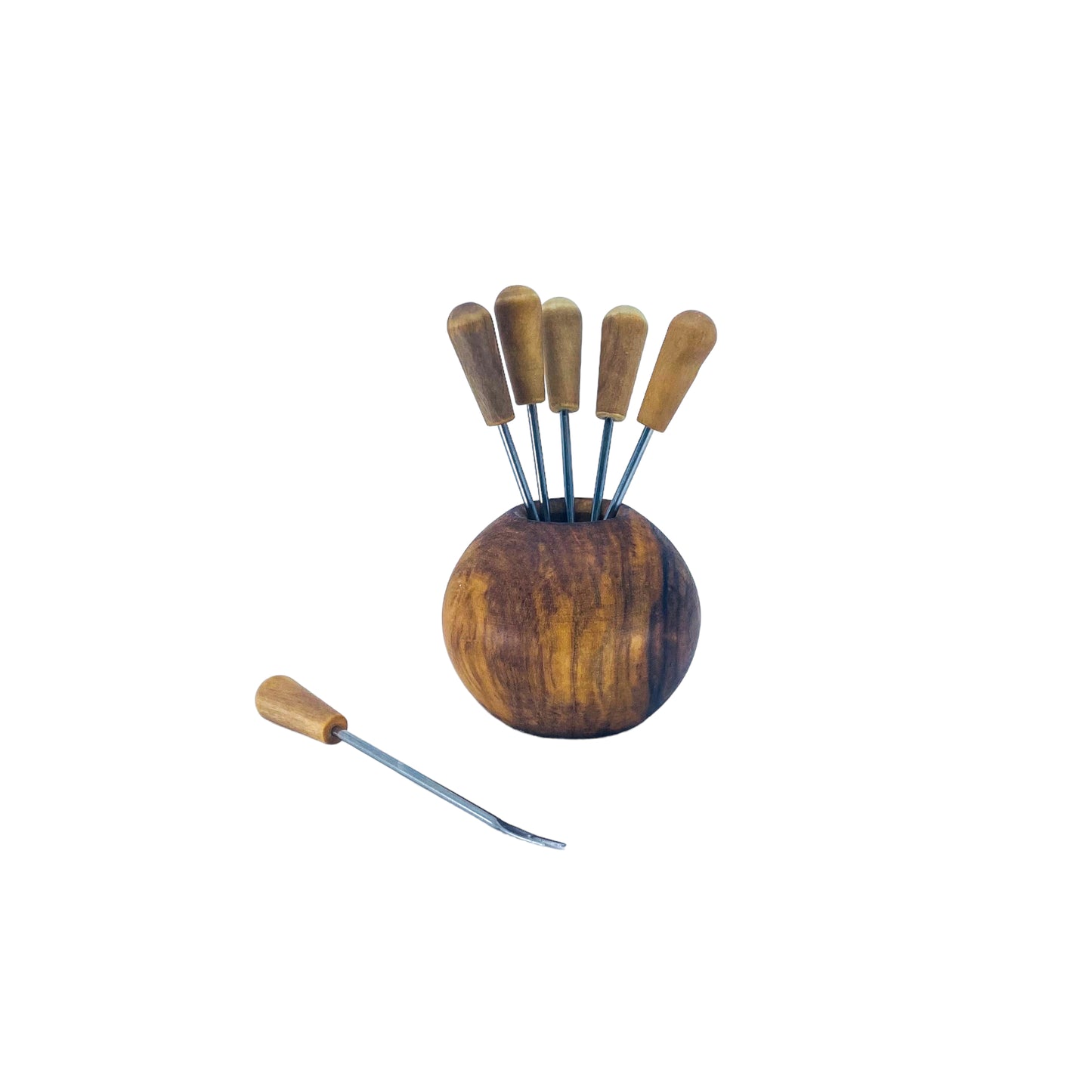 Vintage Olive Wood Hors D’oeuvre Party Picks