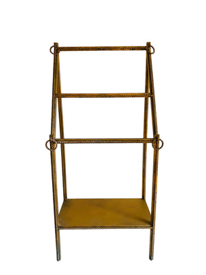 1970’s Hollywood Regency Gold Braided Gilt Iron Towel Rack, Local Pickup Only**