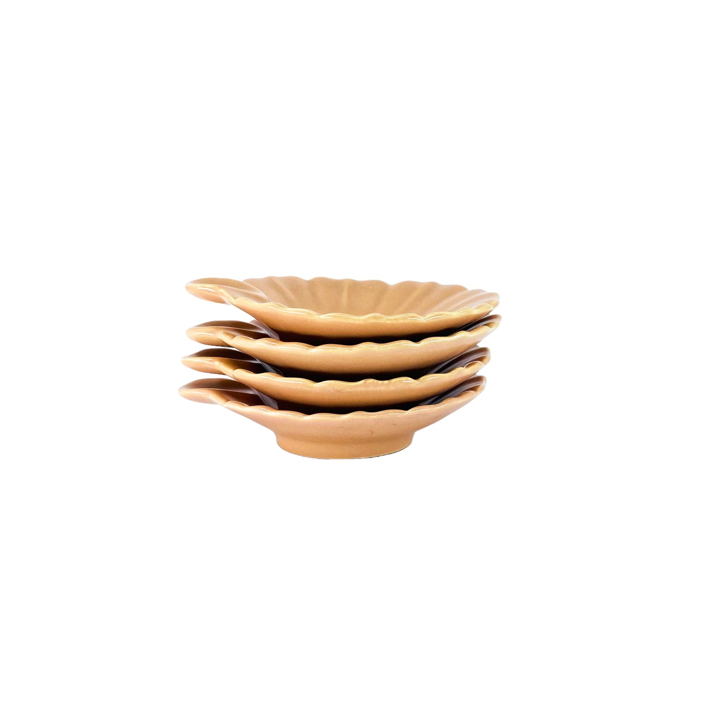 Vintage Franciscan Ware California Pink Leaf Ashtrays, Set of 4