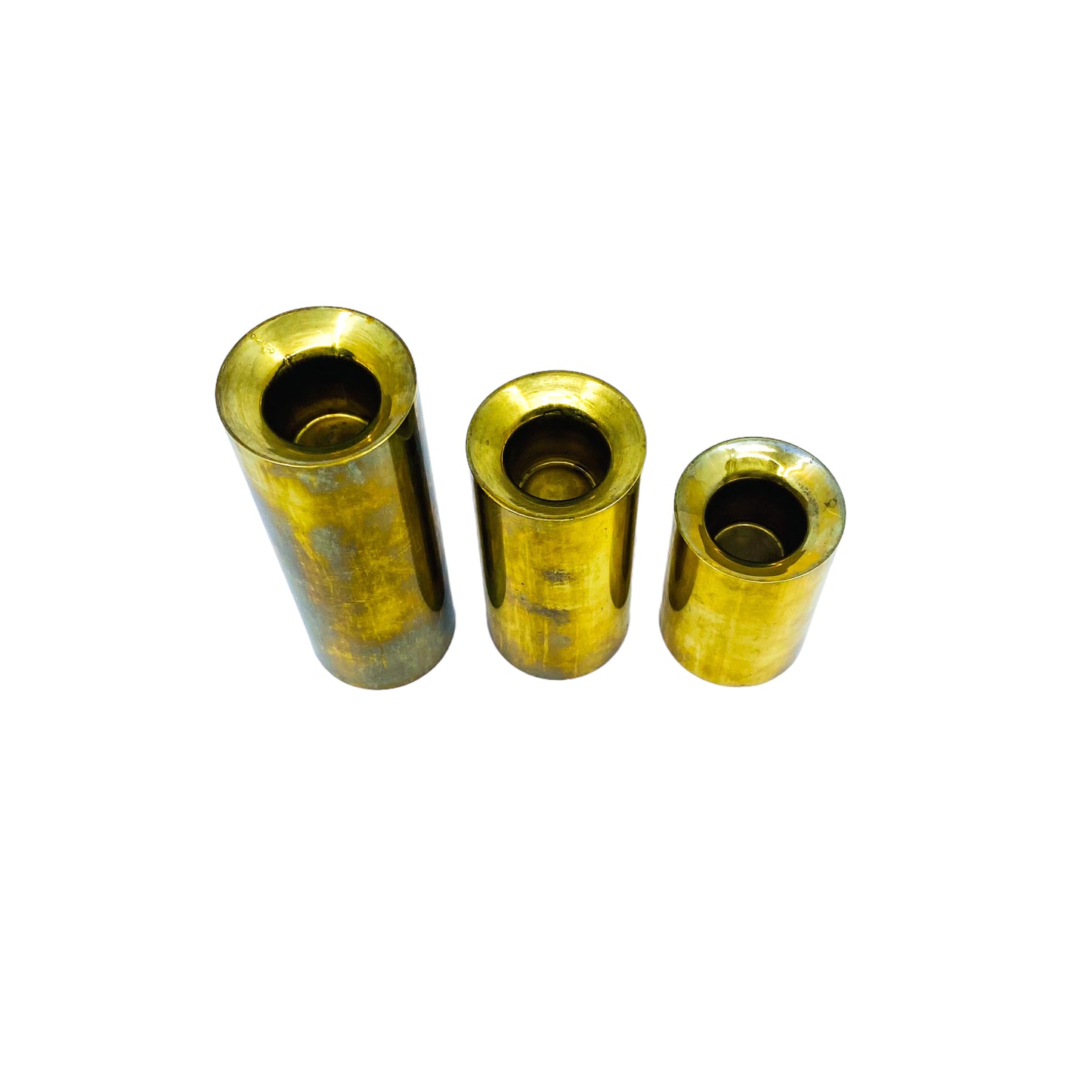 Vintage Brass Votive / Taper Lites Candlestick Holders, Set of 3