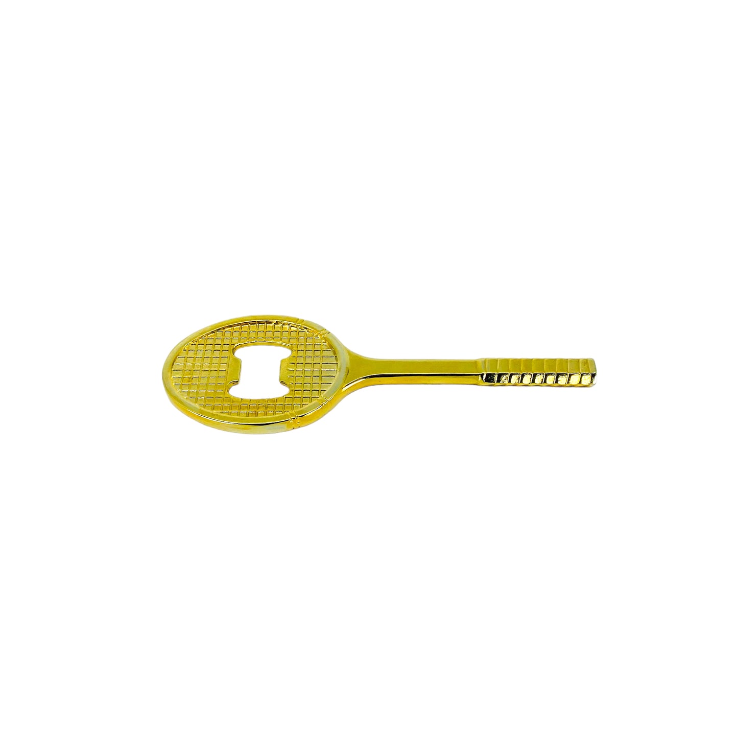 Vintage Brass Plated Tennis Racket Bottle Opener, NIB, 1989