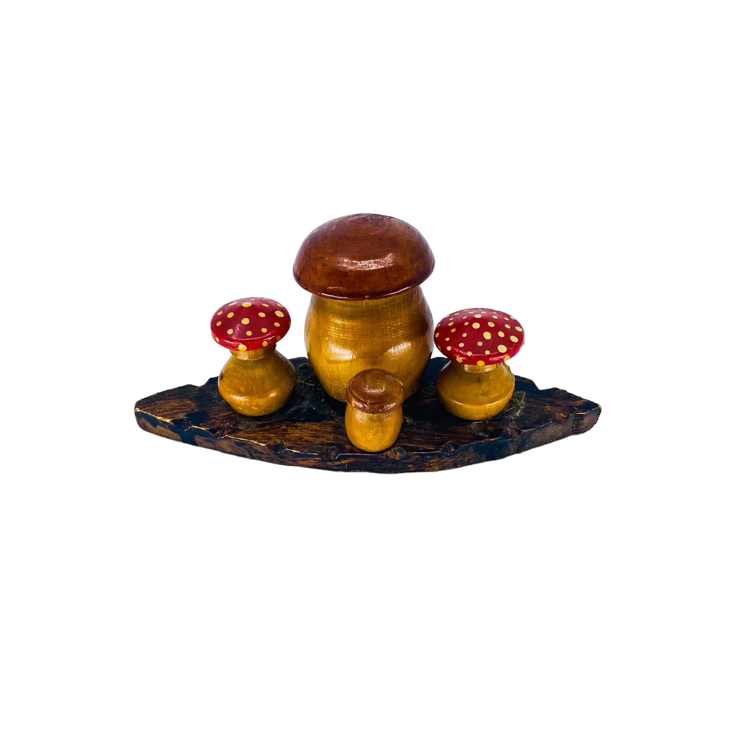 Vintage Mushroom Wooden Statue