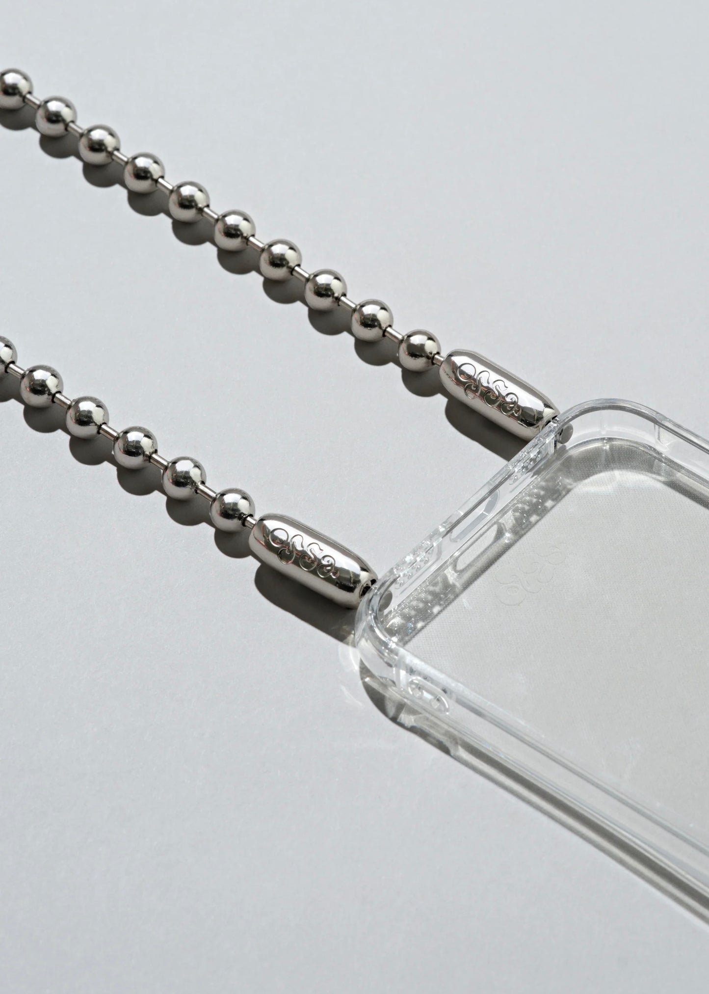 Ossa: Rhodium Ballchain Wristlet