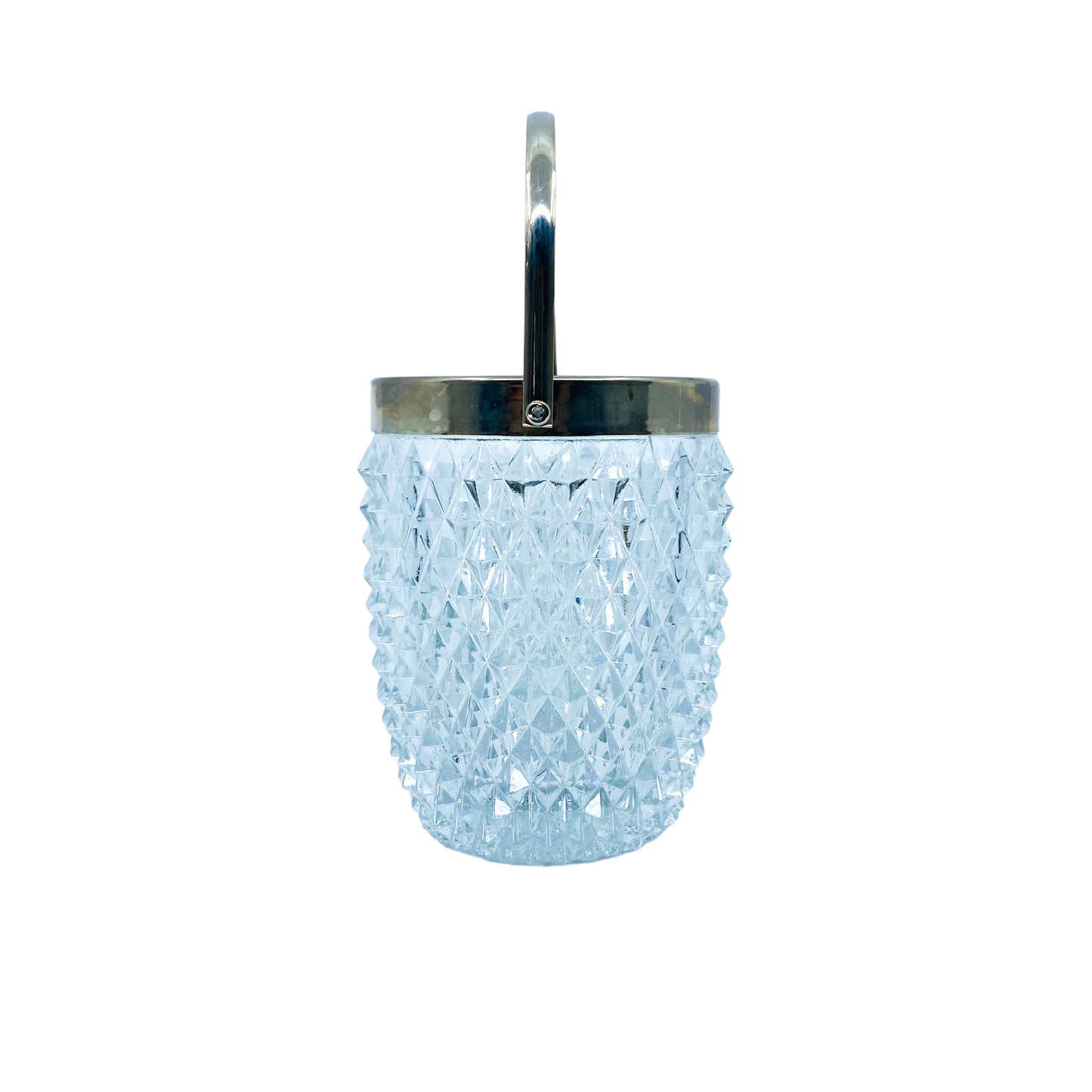 MCM Raimond Hand Made Crystal & Silver Plate Ice Bucket, Made in England
