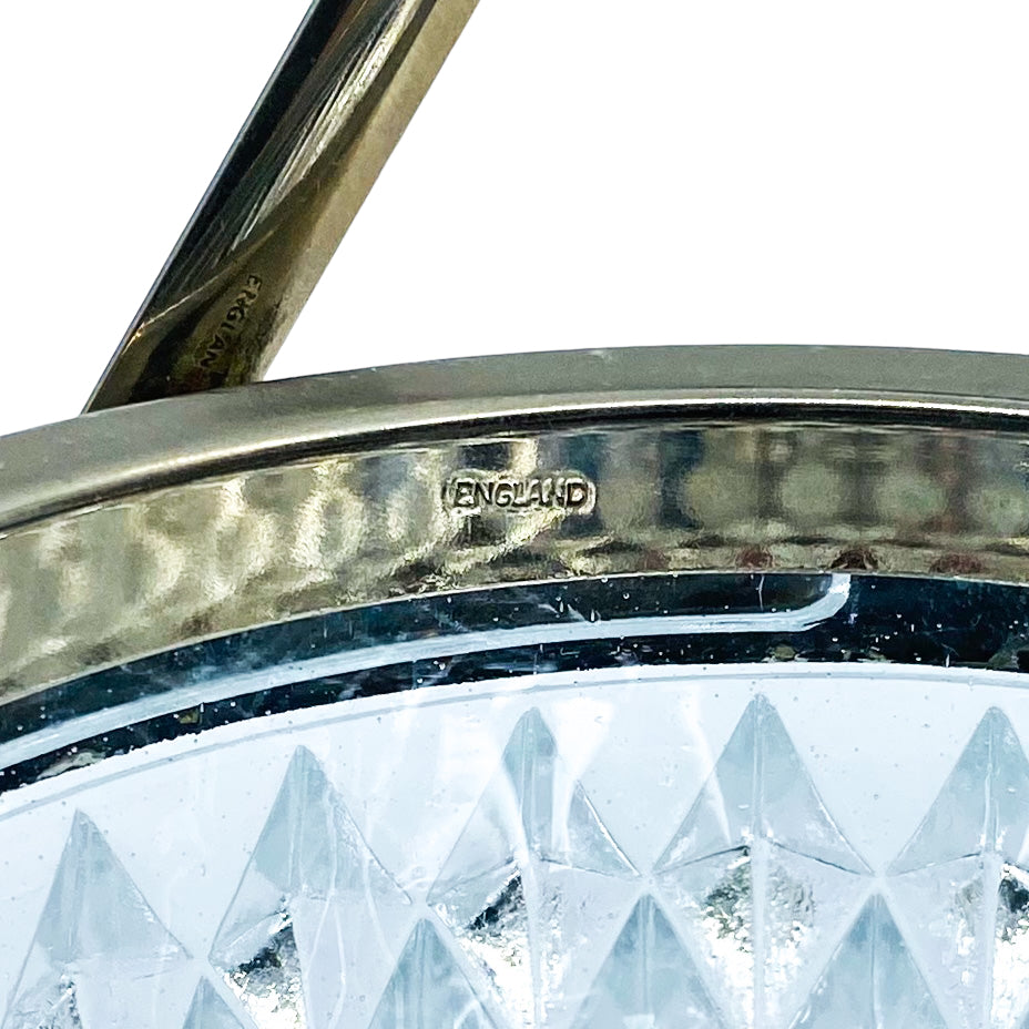 MCM Raimond Hand Made Crystal & Silver Plate Ice Bucket, Made in England