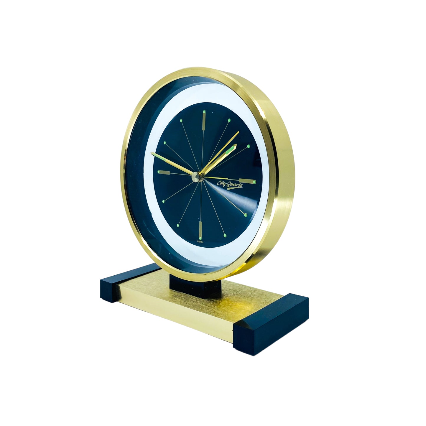 Atomic Starburst City Quartz Table Clock, styled after Eames Nelson