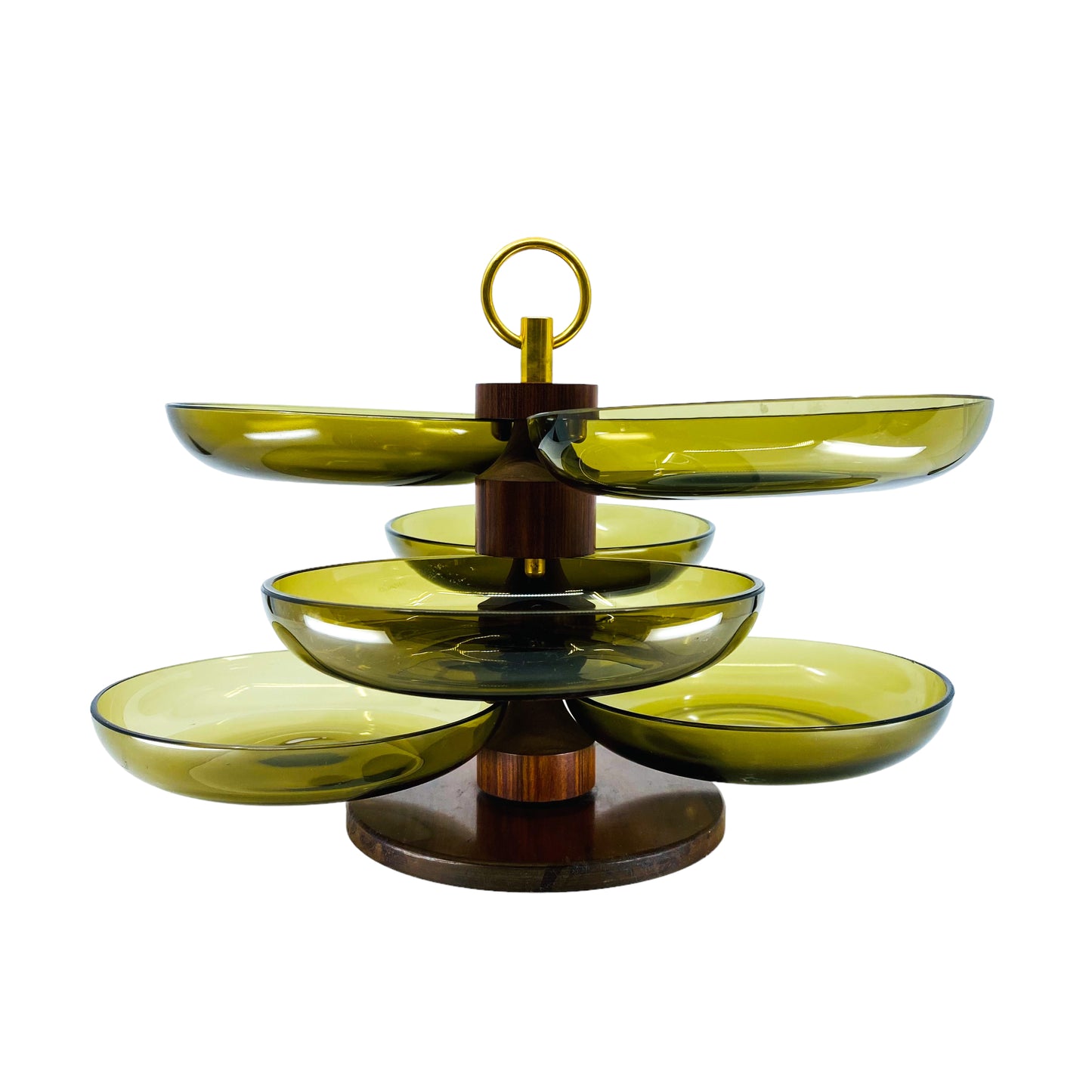 Vintage MCM Spinning Serving Tower