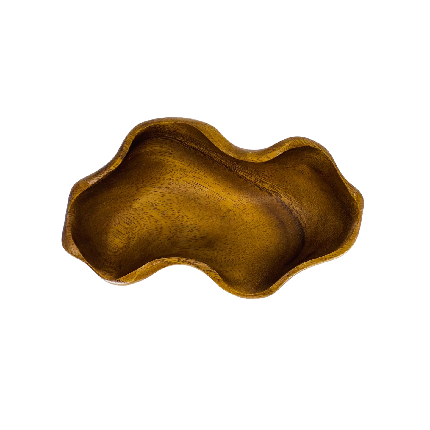 Vintage Wavy Monkeypod Wood Bowl