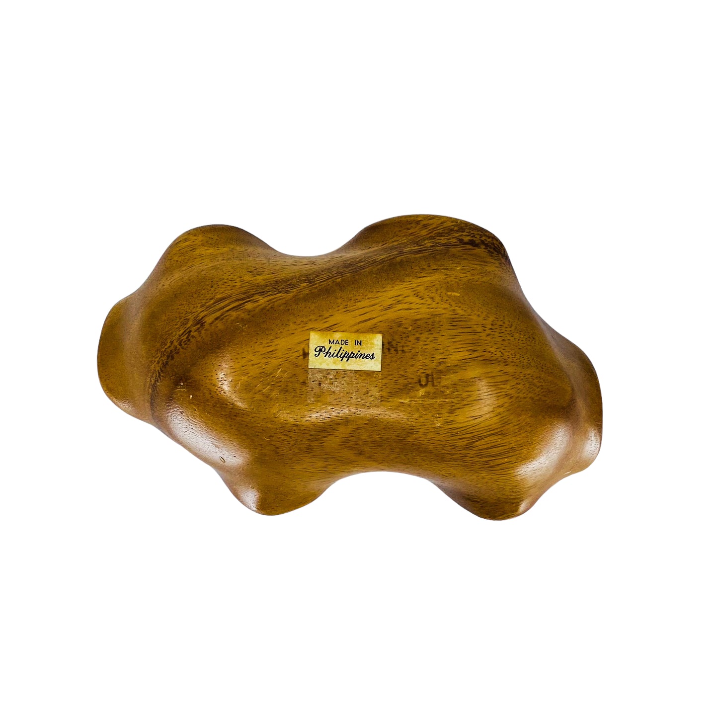 Vintage Wavy Monkeypod Wood Bowl