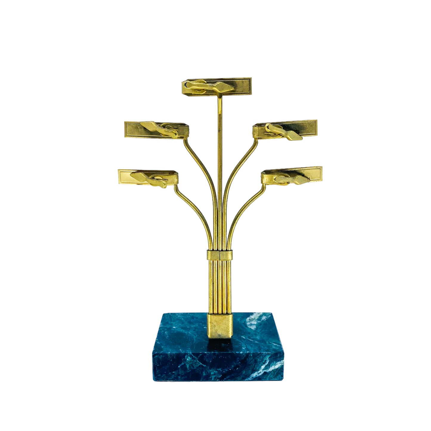 Vintage Marble & Brass Desktop Organizer