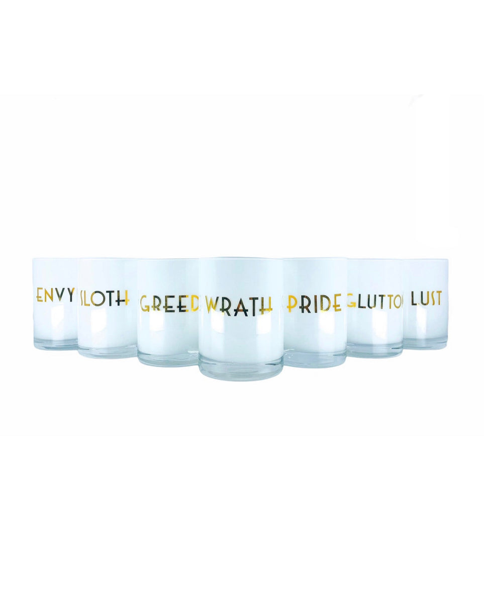 7 Deadly Sins Cocktail Glasses – The Thriftocrat
