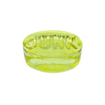Vintage Yellow “JUNK” Glass Paperweight