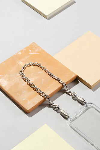 Ossa: Rhodium Mixed Metal Wristlet