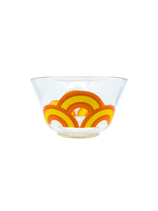 Vintage 1960’s Colony MCM Orange Rainbow Cocktail Set, S/8