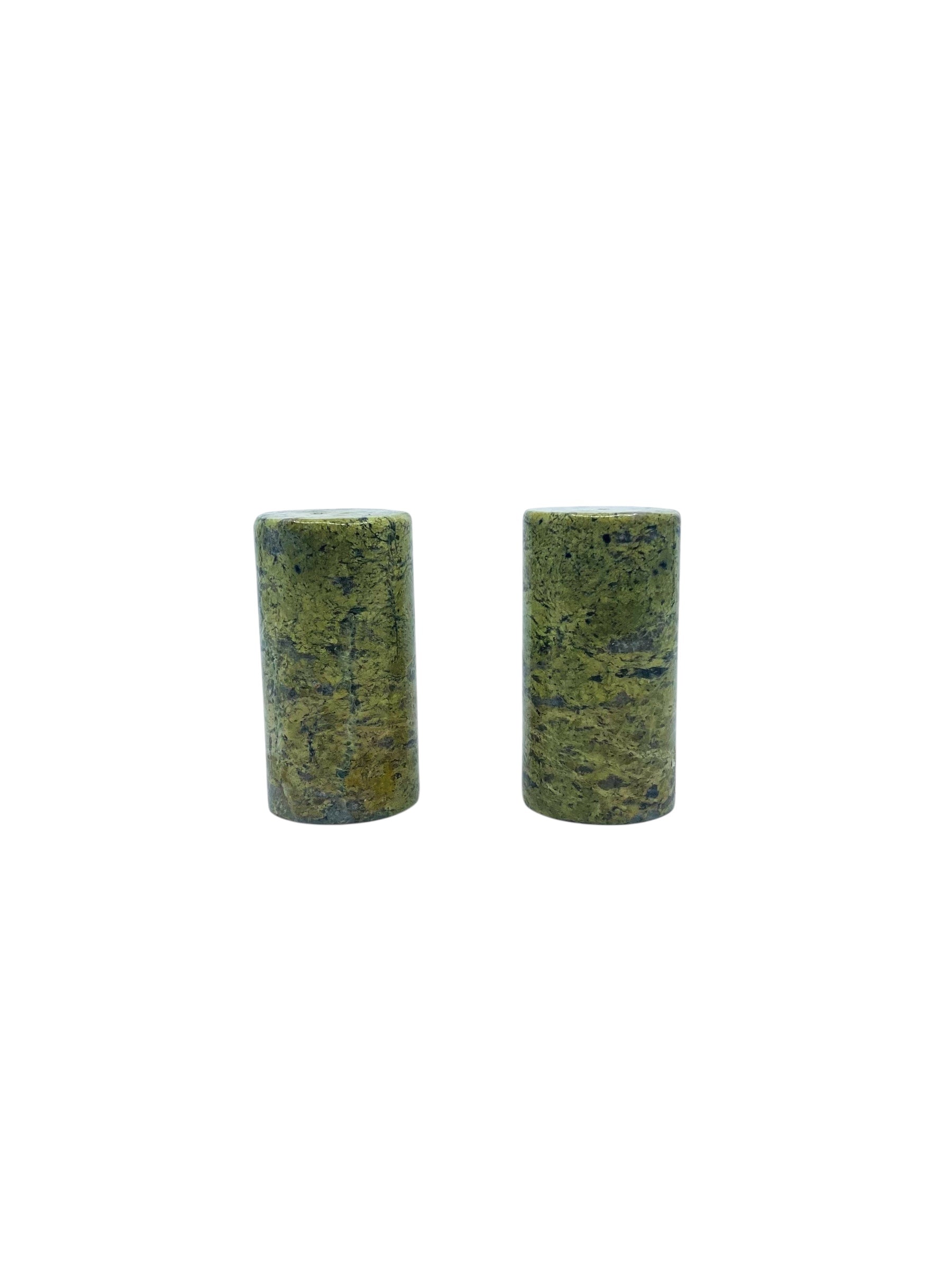 Green Stone Salt & Pepper Shakers