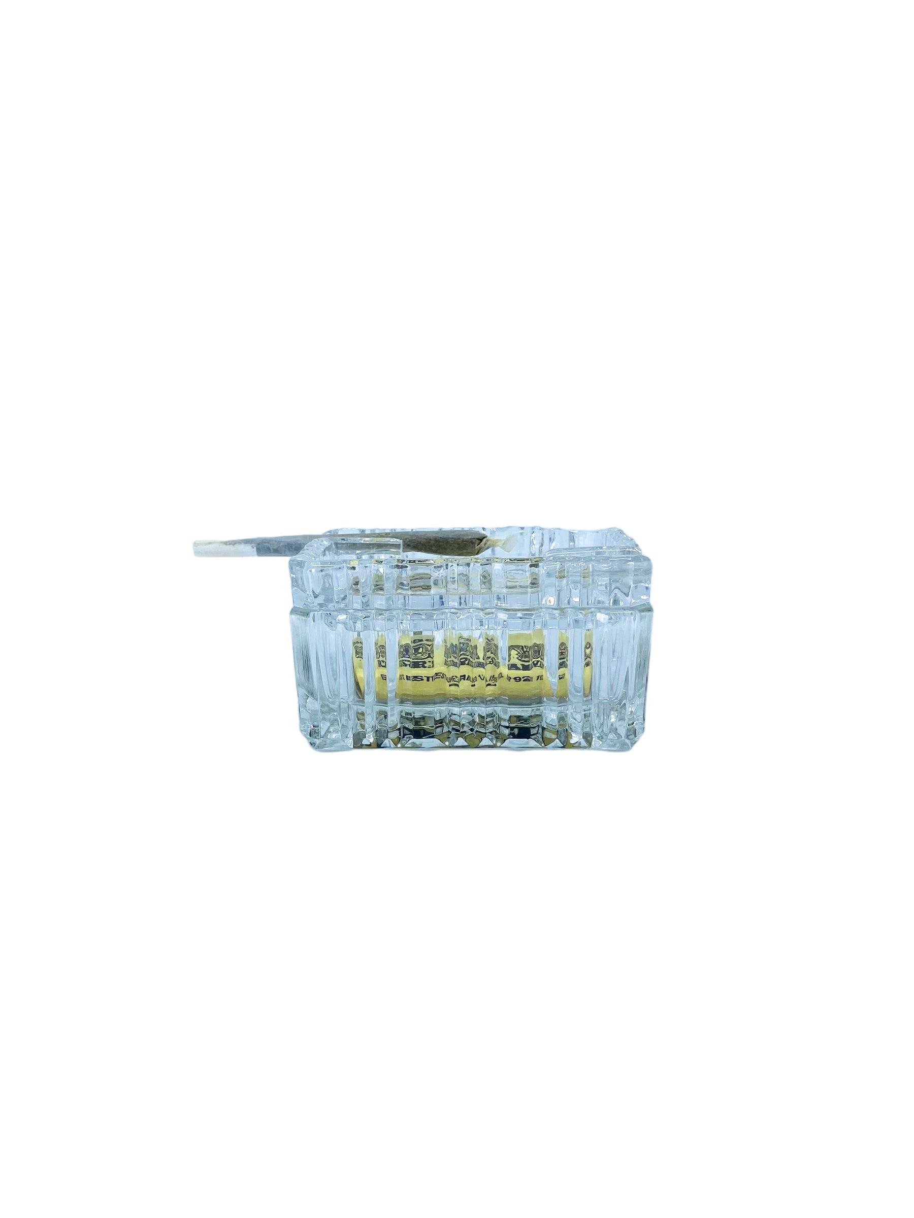 Vintage 1980’s Crystal Ashtray with Cigarette Case, Poland
