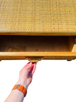Vintage Rattan Wrapped Floating Writers Desk
