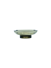Vintage Inda Smoked Glass Soap Dish, Made in Italy