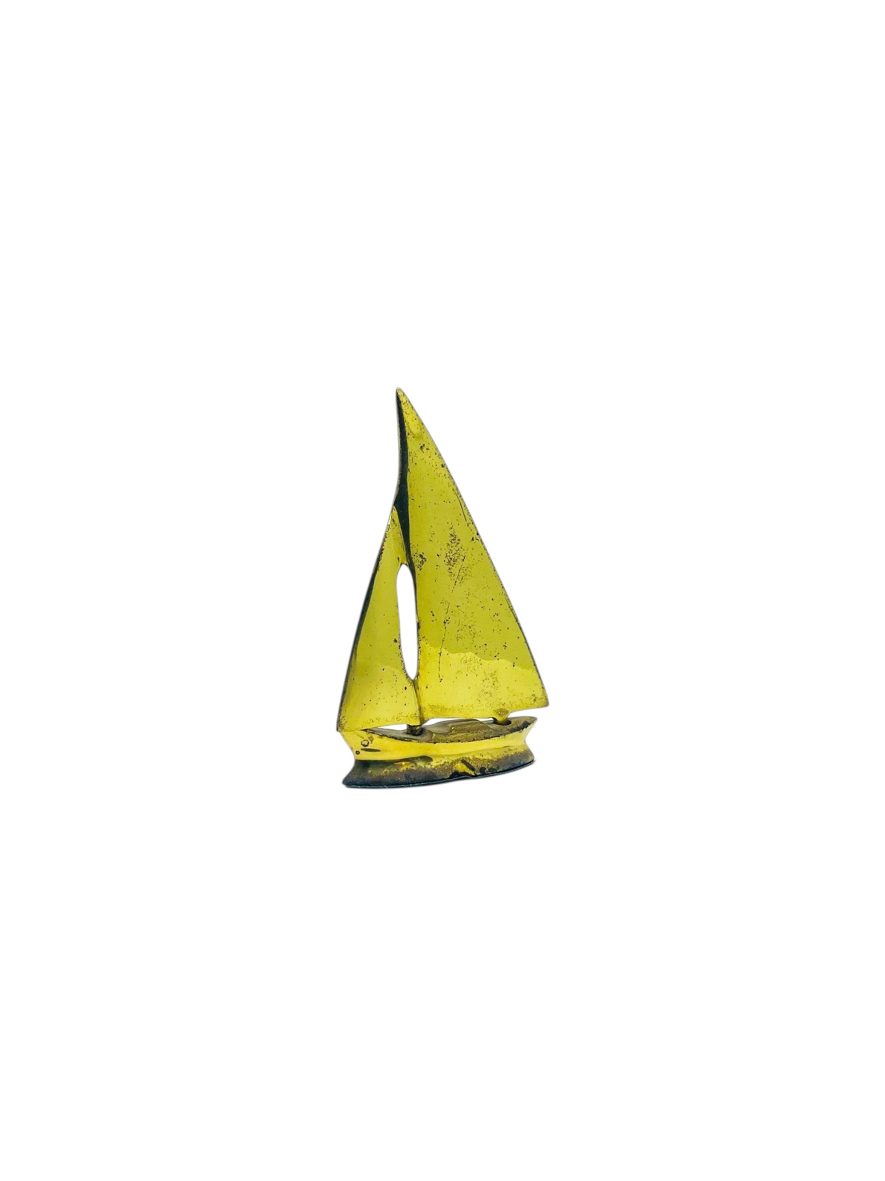 Mini Brass Sailboat