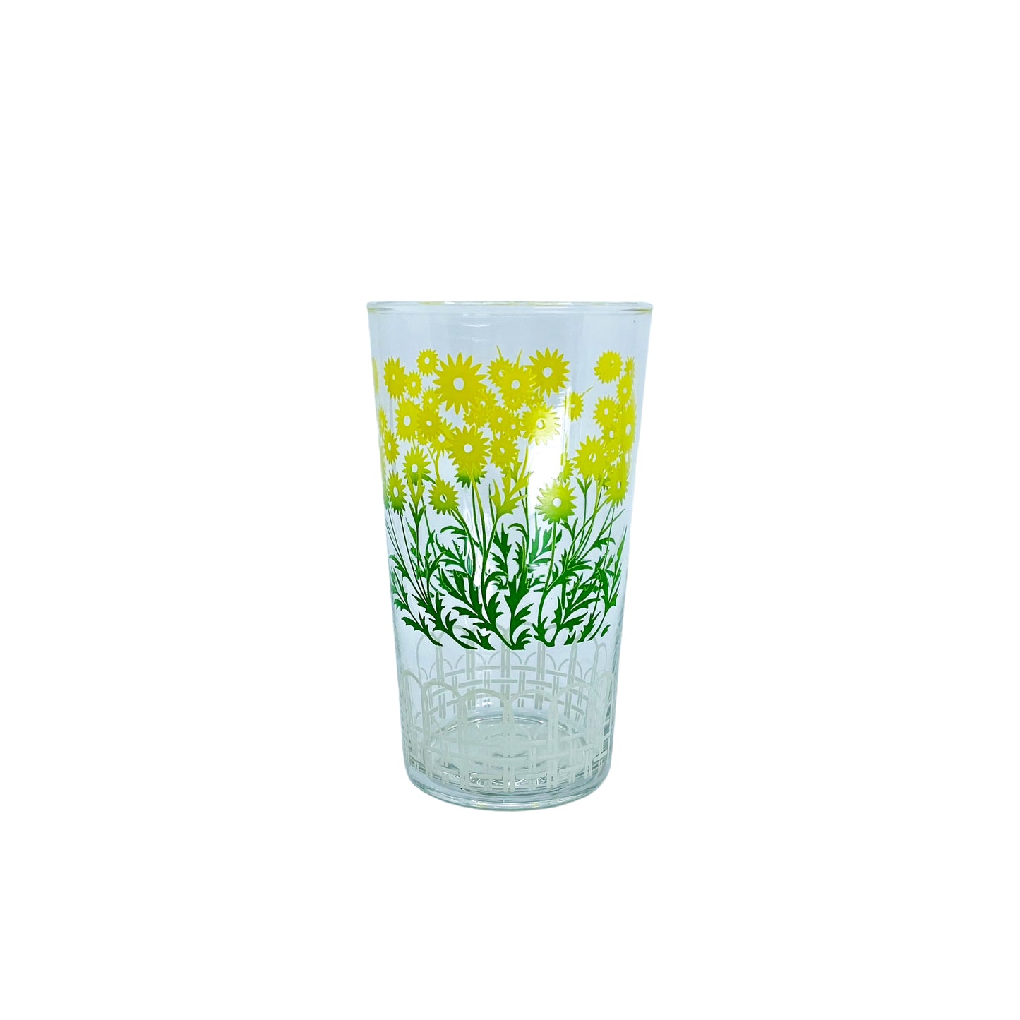 Vintage Libbey Glass Garden Flower Glasses, Pair