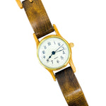 Vintage Handmade Wooden Wristwatch Clock