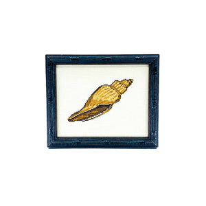 Vintage Nautical Shell Needlepoint Art