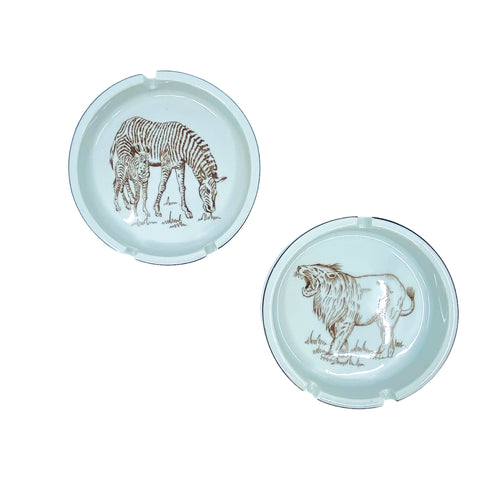 Vintage Shafford Co. “Wild Habitat” Ashtrays, Japan, Pair