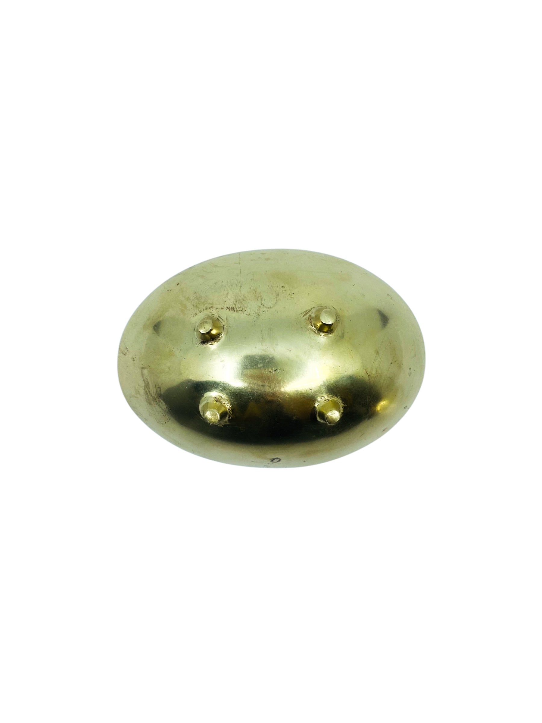 Vintage Brass Footed Dish, Japan