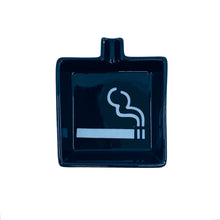 Vintage Black Ceramic Ashtray