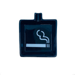 Vintage Black Ceramic Ashtray