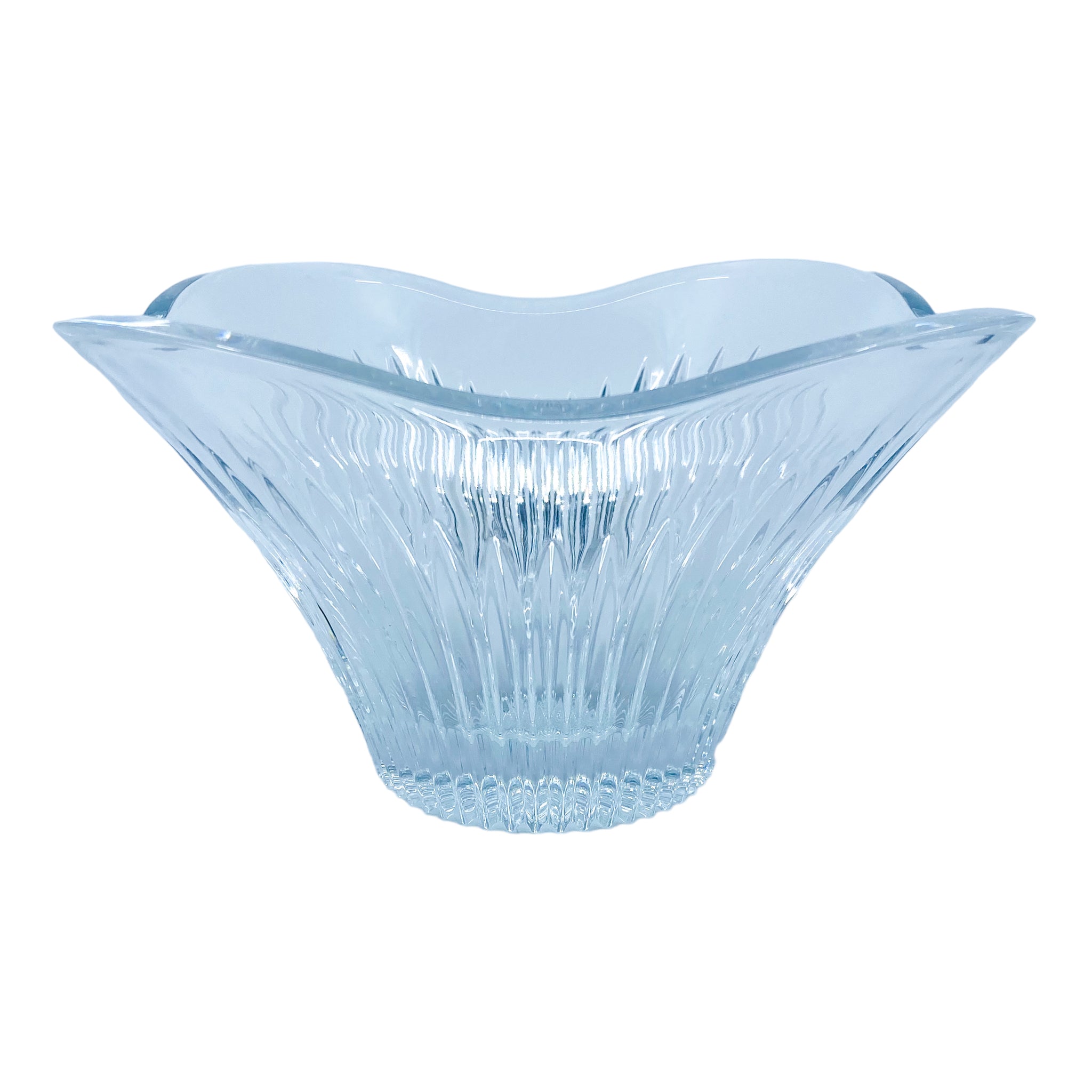 Vintage Rogaska Cut Scalloped Crystal Bowl