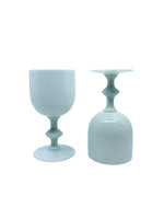 Vintage Portieux Vallerysthal White Opaline Water/Wine Glasses, Set of 5