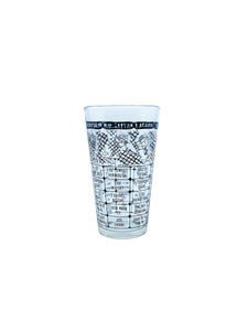 Vintage Federal Glass MCM Cocktail Recipe Tumbler, Black