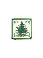 Vintage Pimpernel Spode Christmas Tree Coasters, Set of 6