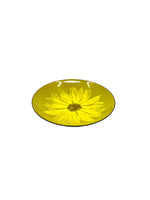 Vintage Enameled Copper Daisy Trinket Dish