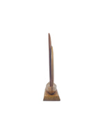 Vintage Hand-carved Polished Pine Wood Sailbot
