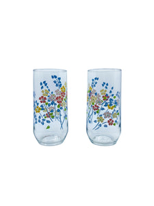 Vintage 1970’s Luminarc Spring Bouquet Glasses, Pair