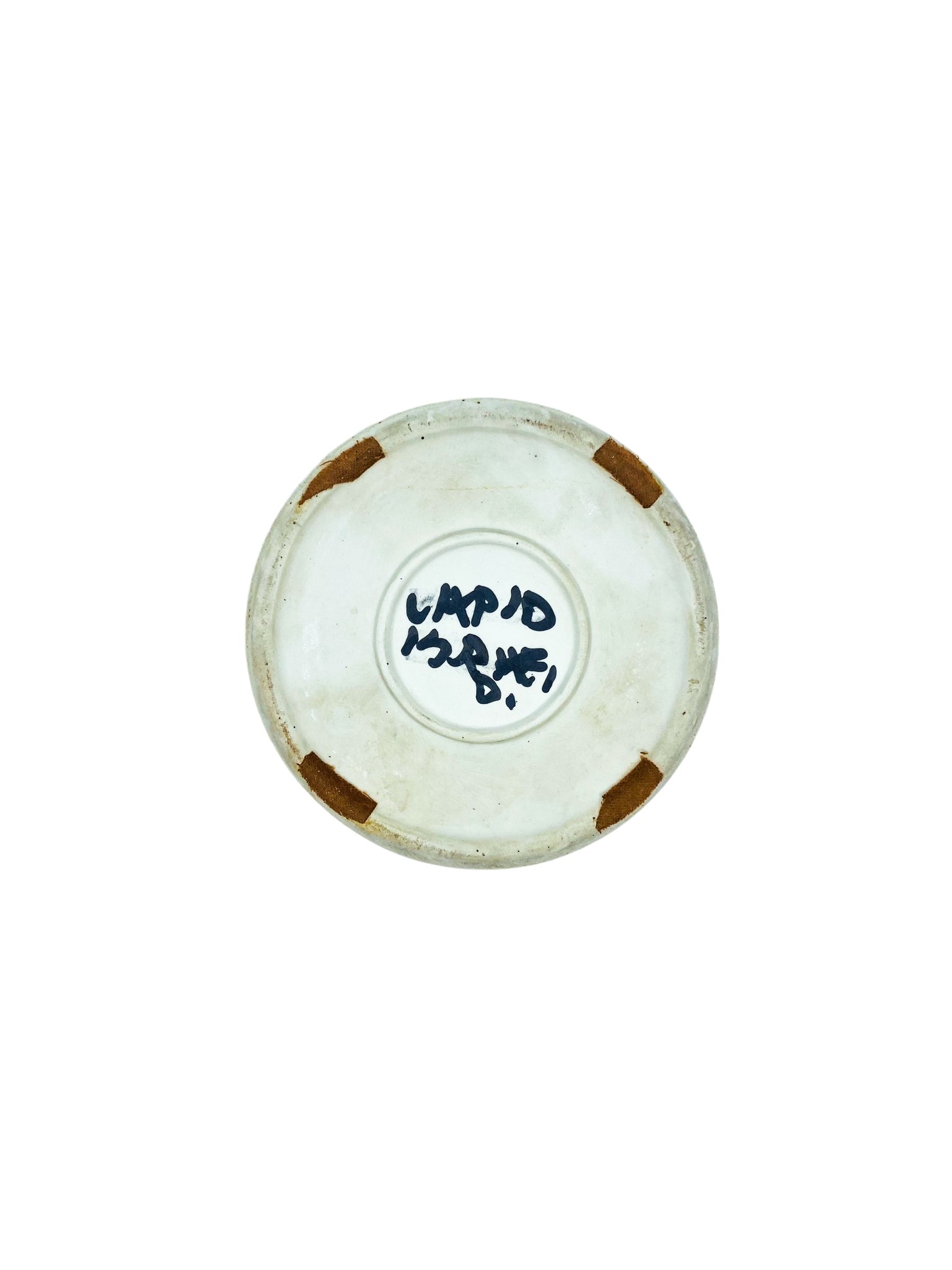 Vintage MCM Lapid Israel Stoneware Pottery Signed Ashtray