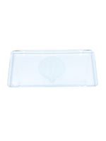 Vintage Clear Lucite Serving Tray with Scalloped Shell Design