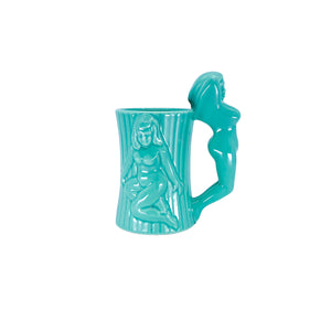 Fishs Eddy Teal Pinup Girl Mug